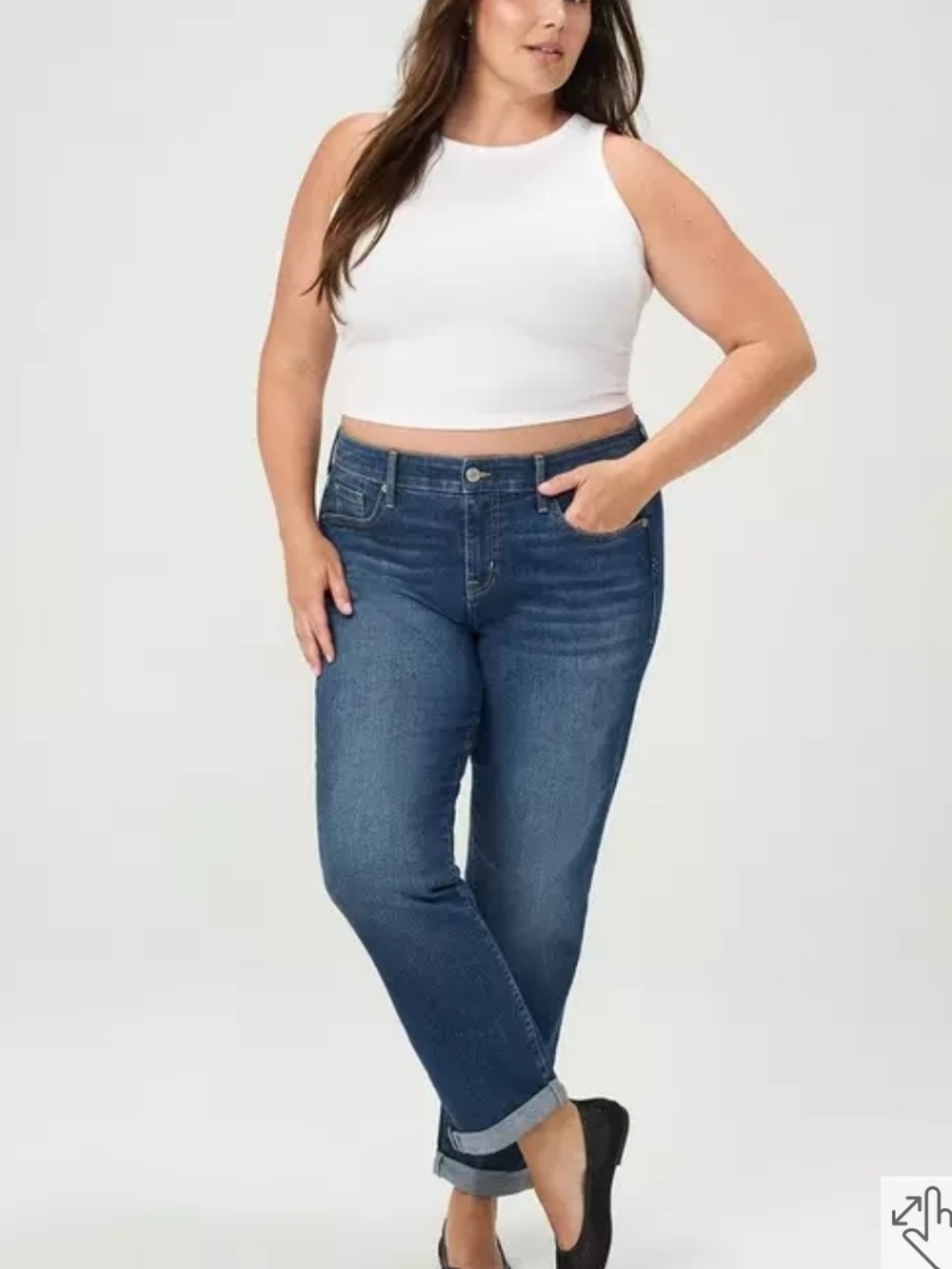torrid Blue Midwash Boyfriend Jeans